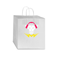 Bubstep Music Skull Star Paper Bag - 13 X 7 X 13 | Artistshot