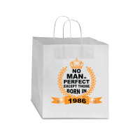 No Man Is Perfect Except Those Born In 1985 Star Paper Bag - 13 X 7 X 13 | Artistshot