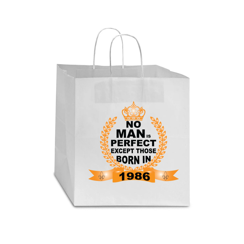 No Man Is Perfect Except Those Born In 1985 Star Paper Bag - 13 X 7 X 13 | Artistshot