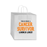 This Is What A Skin Cancer Survivor Looks Like Star Paper Bag - 13 X 7 X 13 | Artistshot