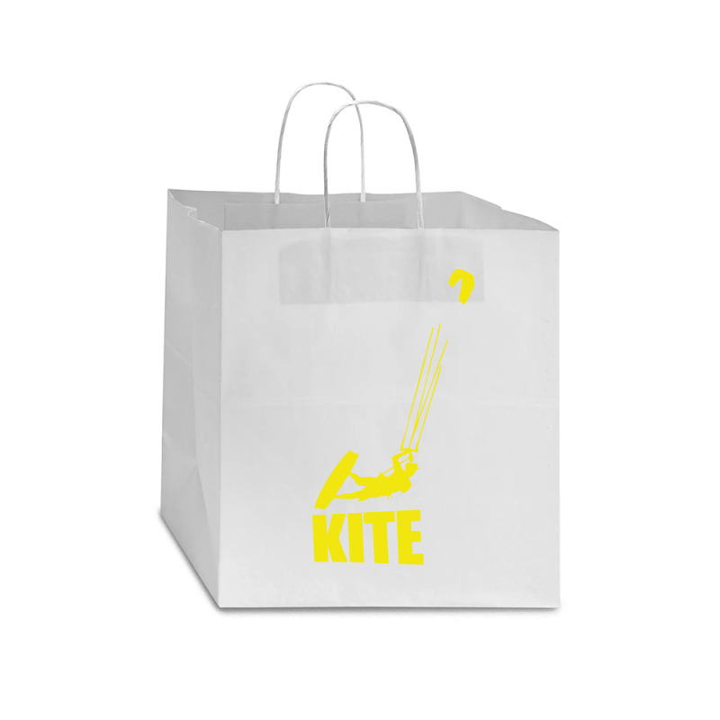 Kite Kitesurfen Kiteboarden Fun Extremsport Top Star Paper Bag - 13 X 7 X 13 | Artistshot