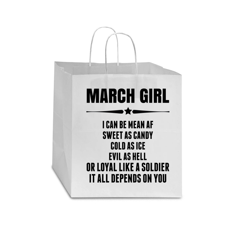 Super March Girl Star Paper Bag - 13 X 7 X 13 | Artistshot