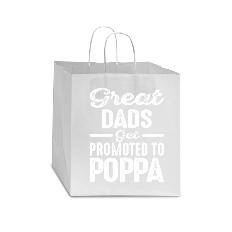 Promoted To Poppa Star Paper Bag - 13 X 7 X 13 | Artistshot