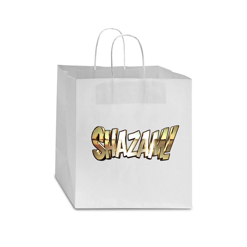 Shazam Gold Star Paper Bag - 13 X 7 X 13 | Artistshot