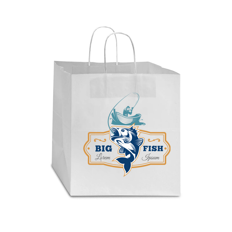 Big Fish Vector Star Paper Bag - 13 x 7 x 13 by ZhannaArt | Artistshot