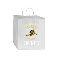 Bmx Is My Therapy Star Paper Bag - 13 X 7 X 13 | Artistshot