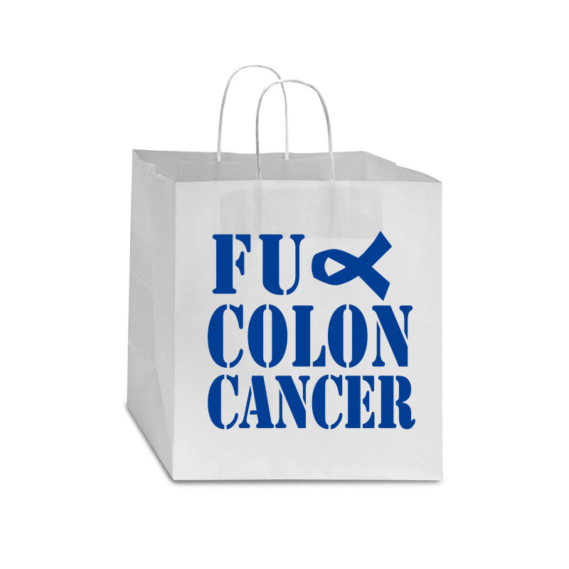 Fuck Colon Cancer Star Paper Bag - 13 X 7 X 13 | Artistshot