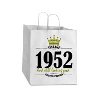 Vintage 1952 And Still Looking Good Take Out Paper Bag - 14 X 10 X 15 1/2 | Artistshot