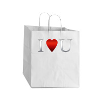 I Love U Heart Take Out Paper Bag - 14 X 10 X 15 1/2 | Artistshot