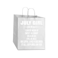 Super July Girl Take Out Paper Bag - 14 X 10 X 15 1/2 | Artistshot