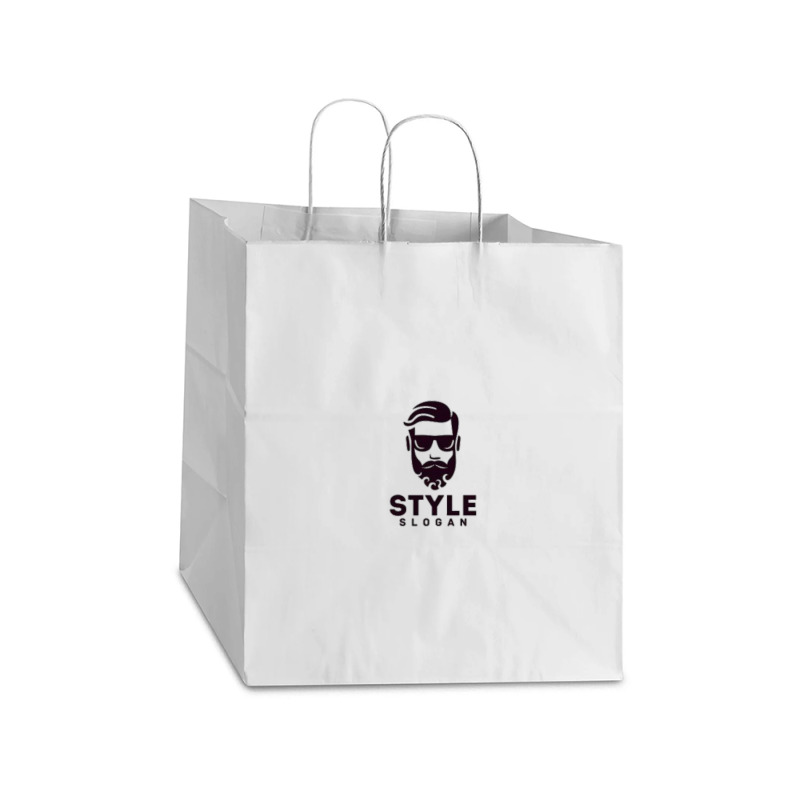 Latest Beard Design Take Out Paper Bag - 14 X 10 X 15 1/2 | Artistshot