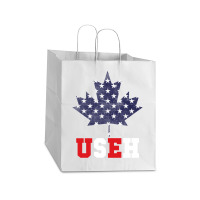 Useh Maple Leaf Flag Take Out Paper Bag - 14 X 10 X 15 1/2 | Artistshot