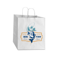 Big Fish Vector Take Out Paper Bag - 14 X 10 X 15 1/2 | Artistshot