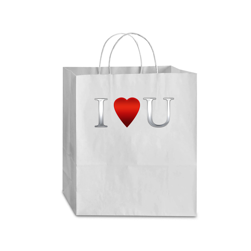 I Love U Heart Traveler Paper Bag -13 X 6 X 15 3/4 | Artistshot