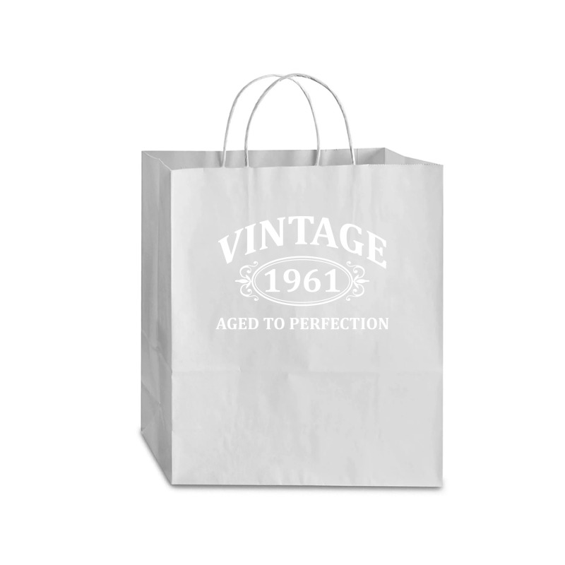 Vintage 1961 Aged To Perfection Traveler Paper Bag -13 X 6 X 15 3/4 | Artistshot