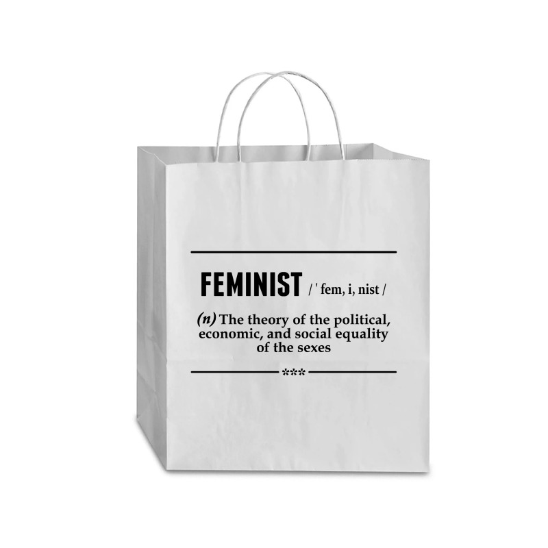 Feminist Noun Traveler Paper Bag -13 X 6 X 15 3/4 | Artistshot