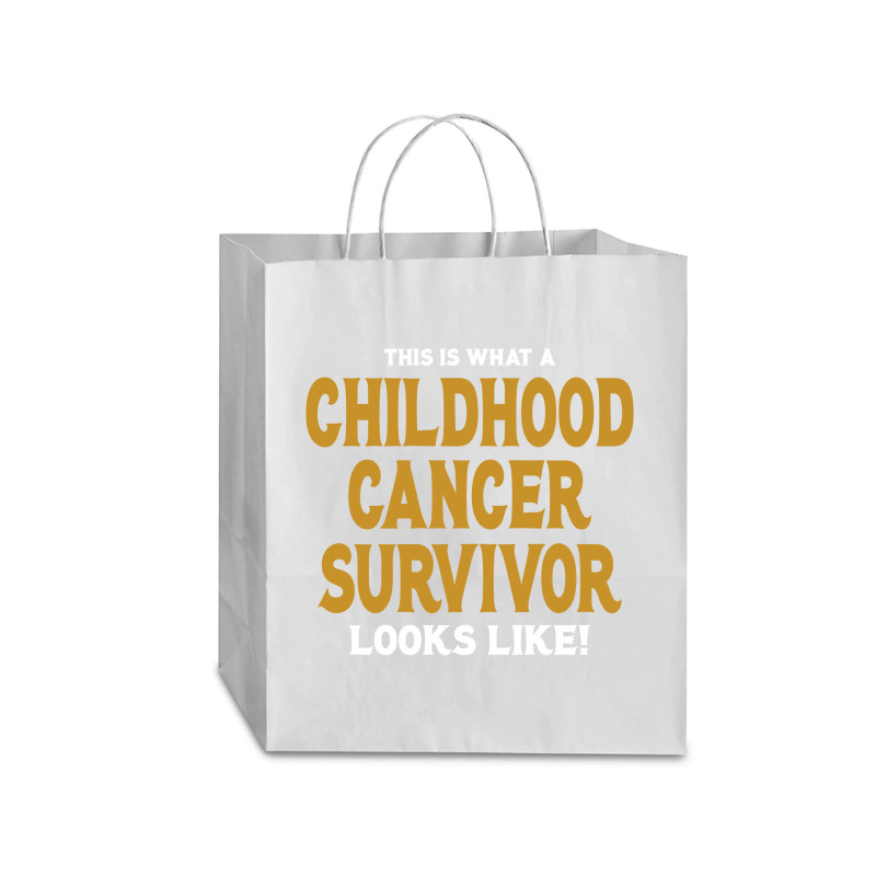 Never Underestimate The Strength Of A Childhood Cancer Warrior Traveler Paper Bag -13 X 6 X 15 3/4 | Artistshot