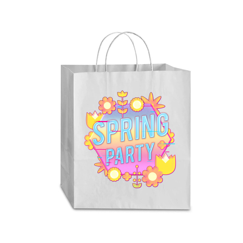 Spring Party Flower And Plants Traveler Paper Bag -13 X 6 X 15 3/4 | Artistshot