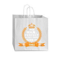 No Man Is Perfect Except Those Born In 1964 Vogue Paper Bag - 16 X 6 X 12 | Artistshot