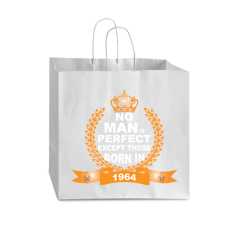 No Man Is Perfect Except Those Born In 1964 Vogue Paper Bag - 16 X 6 X 12 | Artistshot