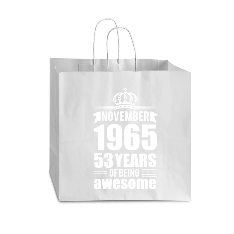 November 1965 53 Years Of Being Awesome Vogue Paper Bag - 16 X 6 X 12 | Artistshot