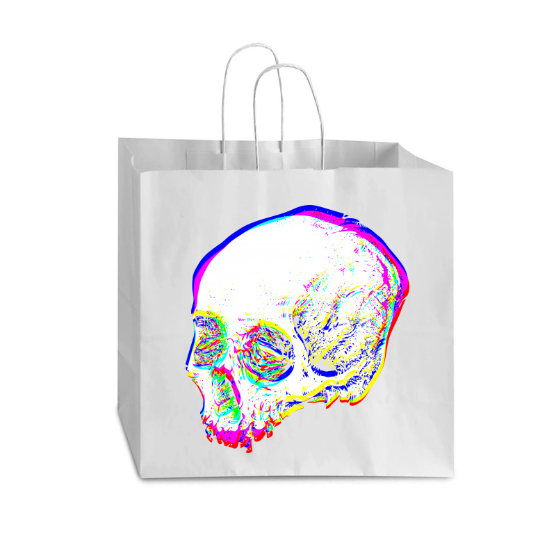 Skull Glitch Vogue Paper Bag - 16 X 6 X 12 | Artistshot