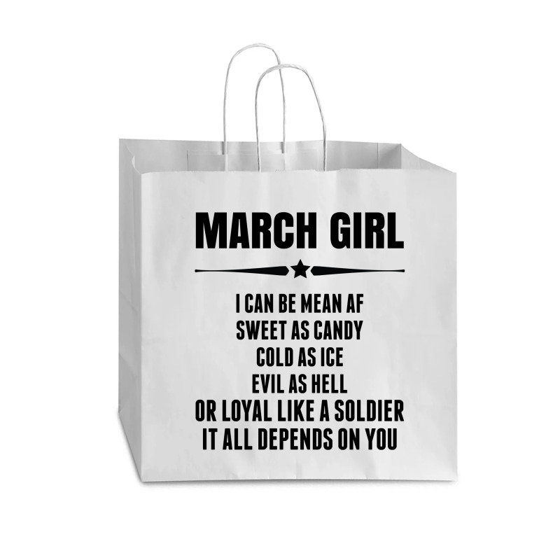 Super March Girl Vogue Paper Bag - 16 X 6 X 12 | Artistshot