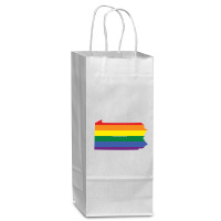 Pennsylvania Rainbow Flag Wine Paper Bag - 5 1/2 X 3 1/4 X 13 | Artistshot