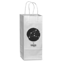 Minimal Virgo Zodiac Sign Wine Paper Bag - 5 1/2 X 3 1/4 X 13 | Artistshot