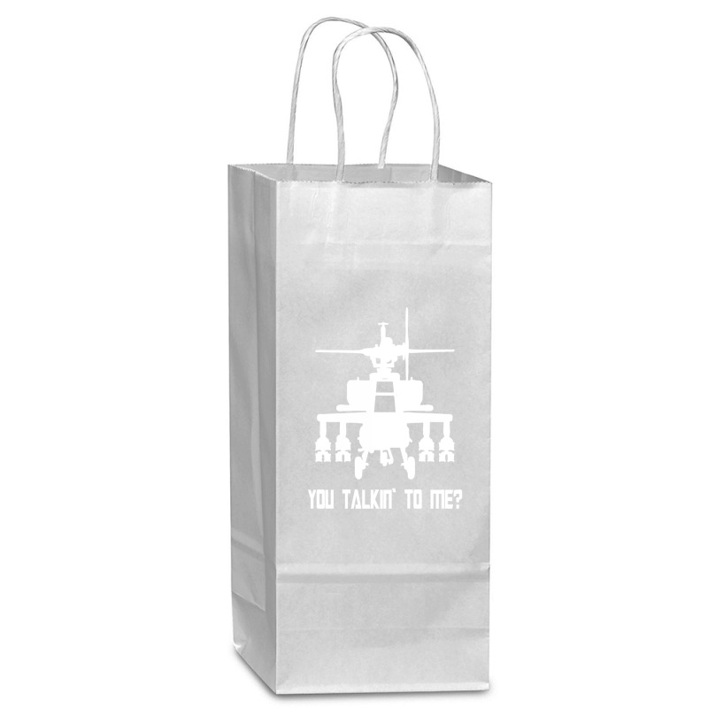 Helicopter T Shirt Funny Taxi Driver Wine Paper Bag - 5 1/2 X 3 1/4 X 13 | Artistshot