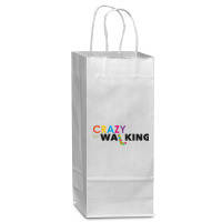 Crazy For Walking Wine Paper Bag - 5 1/2 X 3 1/4 X 13 | Artistshot