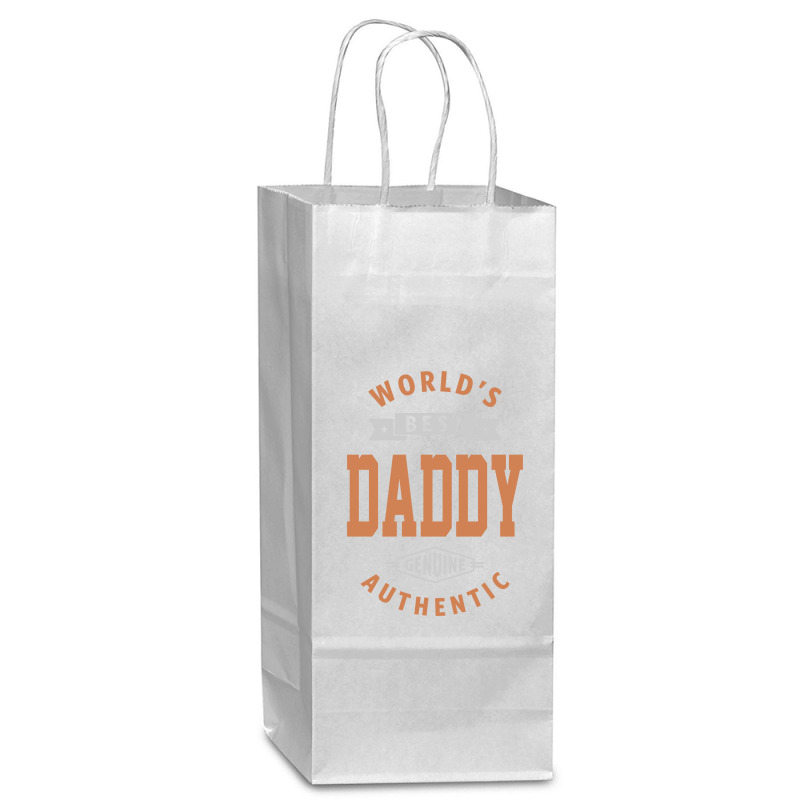 World's Best Daddy Wine Paper Bag - 5 1/2 X 3 1/4 X 13 | Artistshot