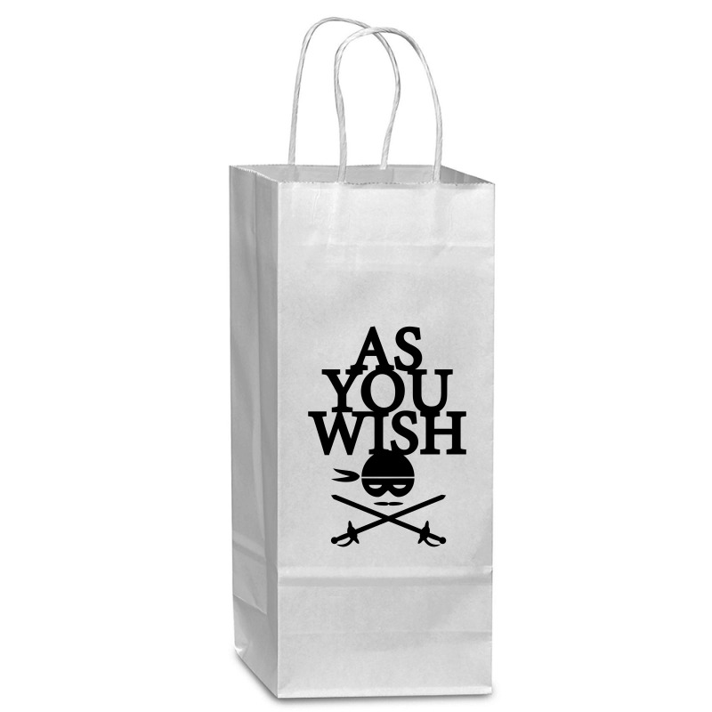 As You Wish (black) Wine Paper Bag - 5 1/2 X 3 1/4 X 13 | Artistshot