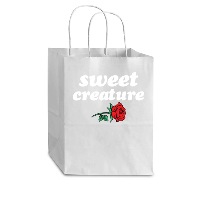 Sweet Creature White Cub Paper Bag - 8 X 4 1/2 X 10 1/4 | Artistshot