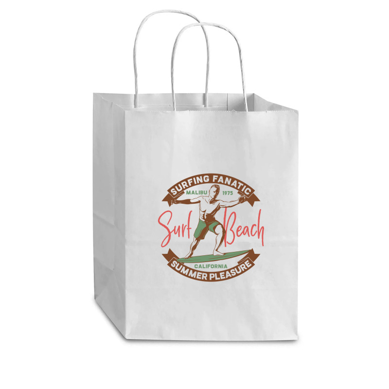 Surfing Fanatic Beach Cub Paper Bag - 8 X 4 1/2 X 10 1/4 | Artistshot