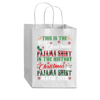 This Is The Best Christmas Pajama Shirt Cub Paper Bag - 8 X 4 1/2 X 10 1/4 | Artistshot