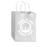 This Is My Peace Sign Cub Paper Bag - 8 X 4 1/2 X 10 1/4 | Artistshot