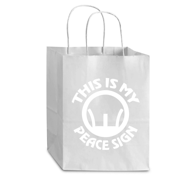 This Is My Peace Sign Cub Paper Bag - 8 x 4 1/2 x 10 1/4 by leodrolic | Artistshot