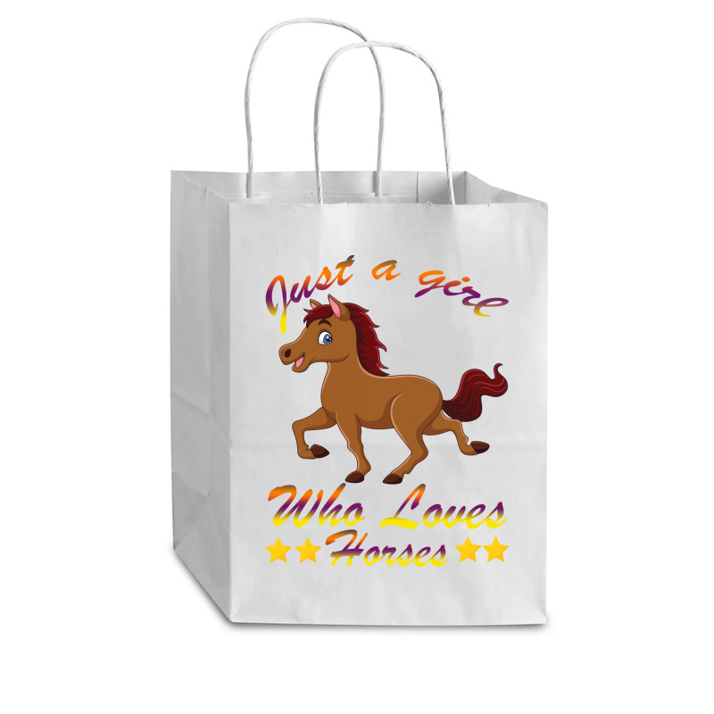 Just A Girl Who Loves Horses Cub Paper Bag - 8 X 4 1/2 X 10 1/4 | Artistshot