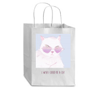 I Wish I Could Be A Cat Cub Paper Bag - 8 X 4 1/2 X 10 1/4 | Artistshot