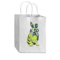 English Bulldog Sitting Again Cub Paper Bag - 8 X 4 1/2 X 10 1/4 | Artistshot