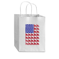 Afghan Hound American Flag Patriotic 4th Of July Cub Paper Bag - 8 X 4 1/2 X 10 1/4 | Artistshot