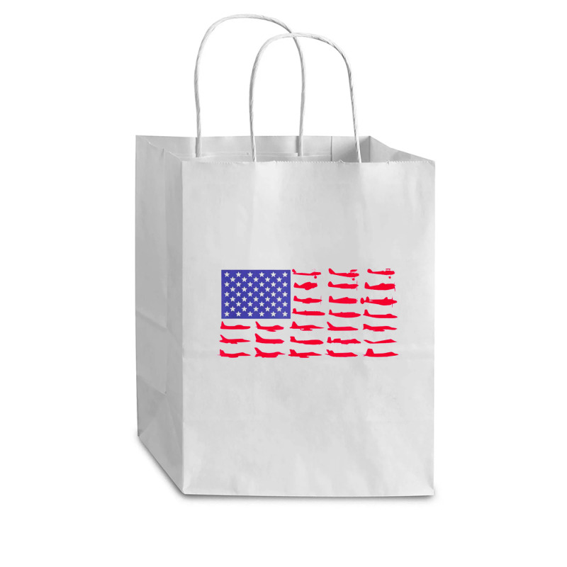 Fishing American Flag Cub Paper Bag - 8 X 4 1/2 X 10 1/4 | Artistshot