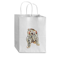 Golden Retriever Puppy Wearin Cub Paper Bag - 8 X 4 1/2 X 10 1/4 | Artistshot