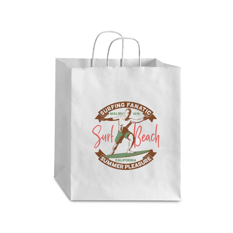 Surfing Fanatic Beach Debie Paper Bag - 10 X 5 X 13 | Artistshot