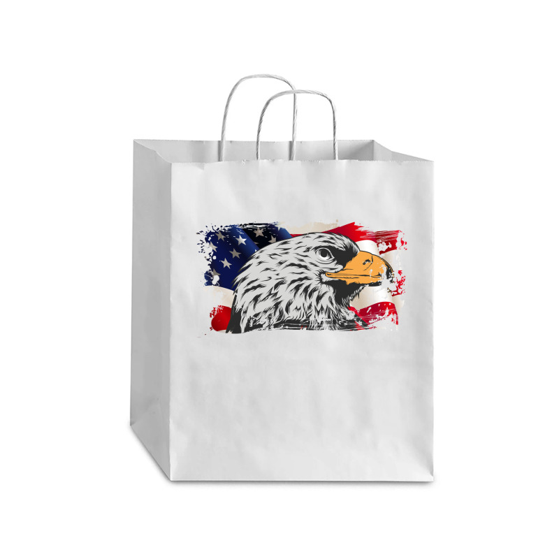 American Flag Eagle Debie Paper Bag - 10 X 5 X 13 | Artistshot