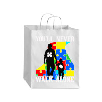 Never Walk Alone   Father And Son Debie Paper Bag - 10 X 5 X 13 | Artistshot