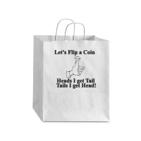 Lets Flip A Coin Funny Debie Paper Bag - 10 X 5 X 13 | Artistshot