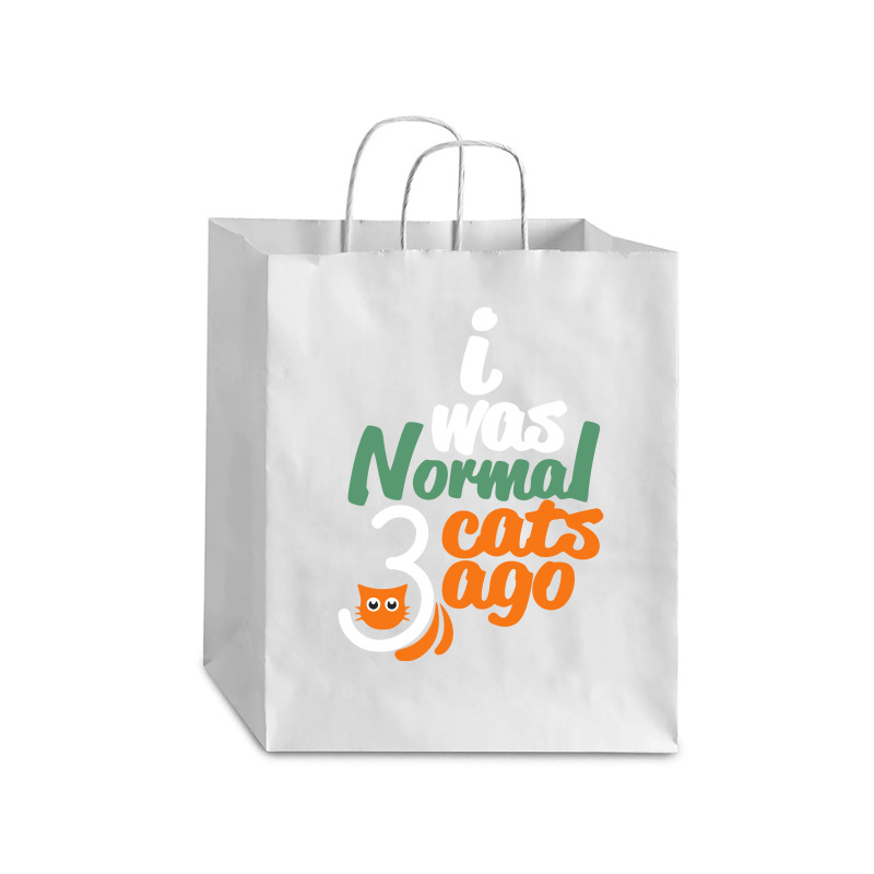 I Was Normal Cats Debie Paper Bag - 10 X 5 X 13 | Artistshot