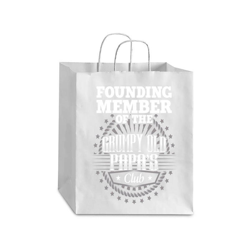 Founding Member Of The Grumpy Old Papa's Club Debie Paper Bag - 10 X 5 X 13 | Artistshot